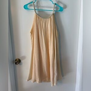India Boutique Cream Dress with Textured Straps